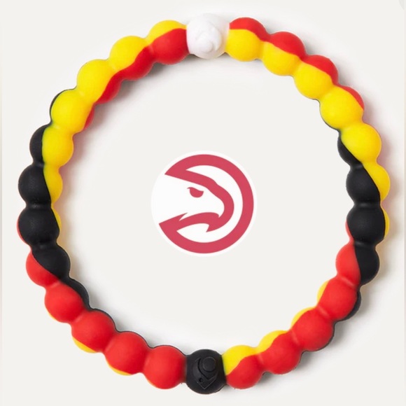 LOKAI Red/Yellow/Black Atlanta Hawks NBA Game Day Bracelet Boho Coastal Beach - Picture 1 of 4